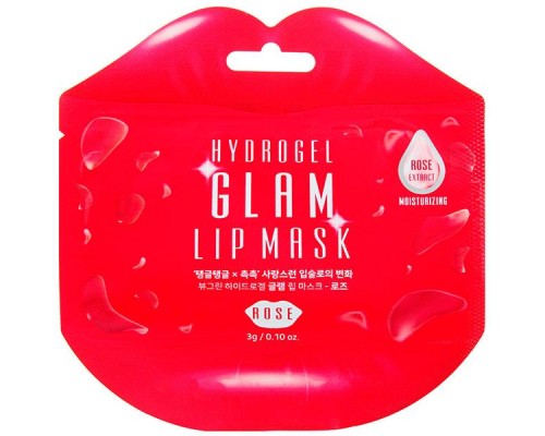 Гидрогелевая маска-патч для губ BeauuGreen Hydrogel Glam Lip Mask Rose с экстрактом розы