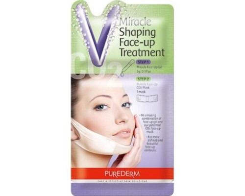 Корректирующая лифтинг маска Purederm Miracle Shaping Face Up Treatment для подбородка, 5 г