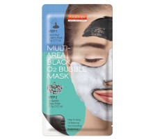 Очищающая кислородная маска Purederm Multi Area Black O2 Bubble Mask с углем , 20 г