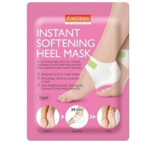 Отшелушивающая маска-пилинг для пяточек Purederm Instant Softening Heel Mask, розовая, 1 пара