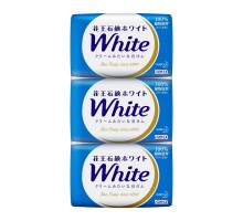 KAO "White" Увлажняющее крем-мыло для тела, с ароматом белых цветов, 3 шт. х 85 гр.