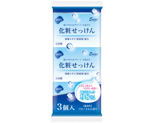 Kaneyo Elysee Косметическое увлажняющее туалетное мыло с экстрактом морских водорослей, 3 шт по 80 г