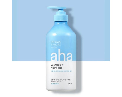 Шампунь для волос Derma & MoreAHA Cooling Shampoo от перхоти, 600 мл