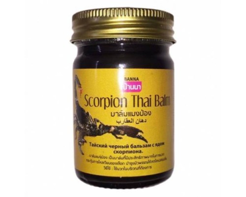 Тайский бальзам Banna Scorpion Thai Balm с ядом скорпиона, 50 г