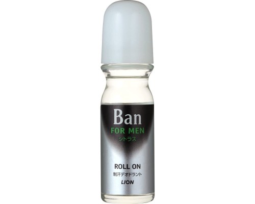 Мужской классический освежающий роликовый дезодорант-антиперспирант Lion Ban Roll On аромат цитрусовых, 30 мл