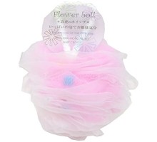 Мочалка для тела в форме шара Yokozuna Flower Ball, розовая