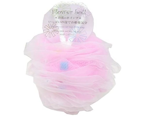 Мочалка для тела в форме шара Yokozuna Flower Ball, розовая