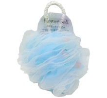 Мочалка для тела в форме шара Yokozuna Flower Ball, голубая