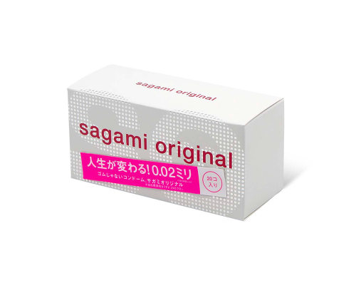 Презервативы Sagami Original 0,02 полиуретановые, 20 шт