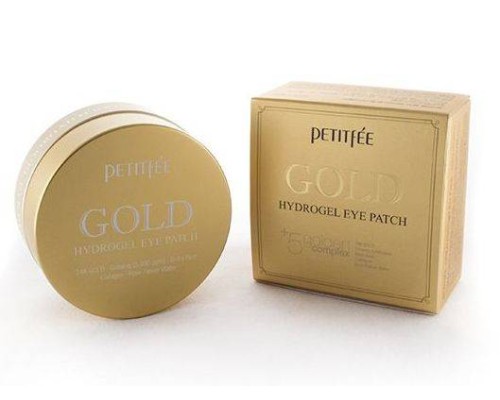 Гидрогелевые патчи для глаз Petitfee Gold Hydrogel Eye Patch 4-каратным коллоидным золотом, 60 шт