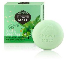 Мыло косметическое KeraSys Shower Mate Refresh Olive & Green Tea Soap Оливки и зеленый чай, 100 г