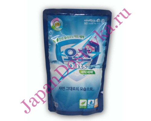 Oats Концентрированный стиральный порошок, мягкая упаковка, 1 кг, Ю.Корея