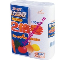 Ellemoi Бумажные полотенца для кухни, 100 отрезков 2 рулона