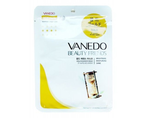 640258 "All New Cosmetic" "Vanedo" "Beauty Friends" Активирующая клетки кожи маска для лица с частицами золота 25гр. 1/600