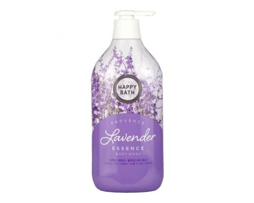 104552 "Happy Bath" Lavender Essence Relaxing Body Wash  Расслабляющий гель для душа с лавандой 900 мл  1/8