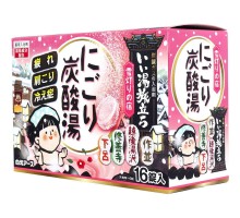 Hakugen "Earth  Увлажняющая соль для ванны с восстанавливающим эффектом, на основе углекислого газа с гиалуроновой кислотой, с ароматами камелии, имбирного мёда, сладкого традиционного напитка, зелёного чая, 16 таб. по 45 гр.