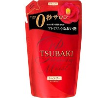  Shiseido "Tsubaki Premium Moist" Увлажняющий шампунь для волос с маслом камелии, сменная упаковка, 330 мл.