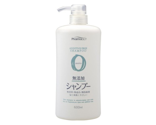 Pharmaact Mutenka Zero Мягкий шампунь для волос на растительной основе, без добавок, для чувствительной кожи головы, диспенсер 600 мл.