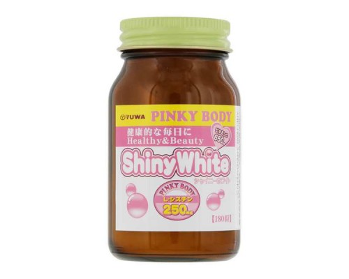 Yuwa Бад для женской красоты и здоровья, Shinny White Pinky Body,  курс на 30 дней, 250 мг, 180 таблеток
