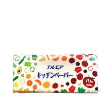 170995 "Kami Shodji" "ELLEMOI" Бумажные двухслойные полотенца для кухни 75 листов (м/у) 1/50