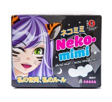 Maneki Прокладки гигиенические женские Maneki, ночные, серия Neko-mimi, 280 мм, 8 шт./упак