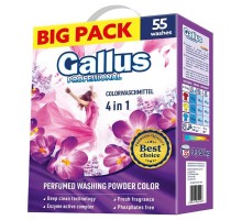 "Gallus" Стиральный порошок для стирки цветных тканей Color 3,05 кг/ коробка /1 (55стирок)