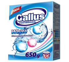 "Gallus" Стиральный порошок для стирки белых тканей White 0,65 кг/18 (10стирок)