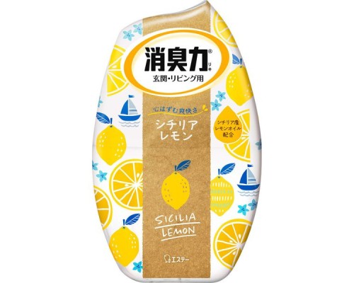 129966 "ST" "Shoushuuriki" Жидкий дезодорант – ароматизатор для комнат c ароматом сицилийского лимона 400мл 1/18