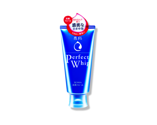 Shiseido "Senka Perfect Whip" Увлажняющая пенка для умывания с гиалуроновой кислотой и протеинами шёлка, 120 г.