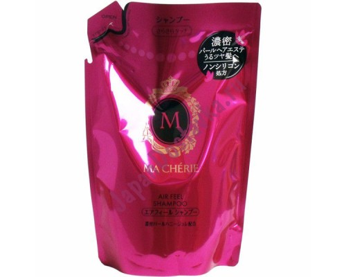 447572 "SHISEIDO" "MA CHERIE" Бессиликоновый шампунь для волос для придания объема с цветочно-фруктовым ароматом (м/у) 380мл 1/18
