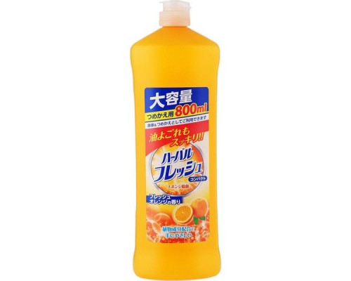 040757 "Mitsuei" Концентрированное средство для мытья посуды, овощей и фруктов с ароматом апельсина 800мл 1/12