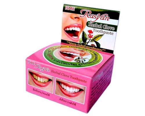 Травяная зубная паста ISME Rasyan Herbal Clove Toothpaste, травяная, с гвоздикой, 25 гр