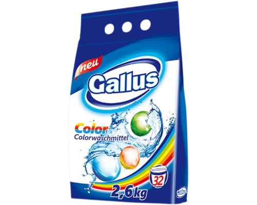 "Gallus" Стиральный порошок для стирки цветных тканей Color 2,6 кг/5 м/уп.(32стирки)