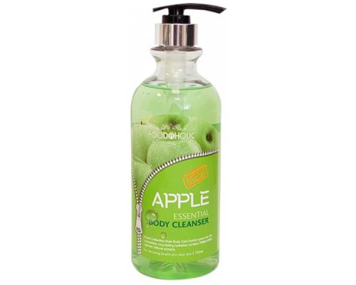 FoodaHolic Гель для душа с экстрактом яблока Essential Body Cleanser Apple, 750 мл.