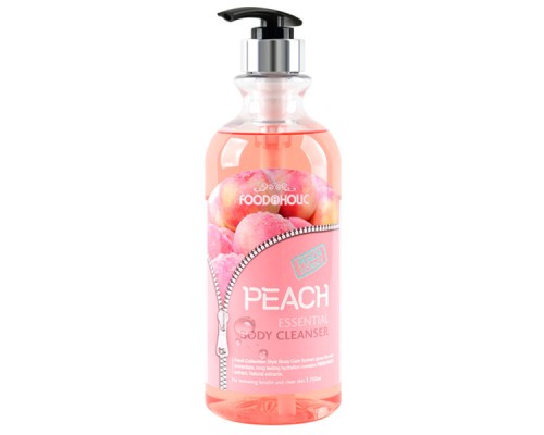 FoodaHolic Гель для душа с экстрактом персика Essential Body Cleanser Peach, 750 мл.