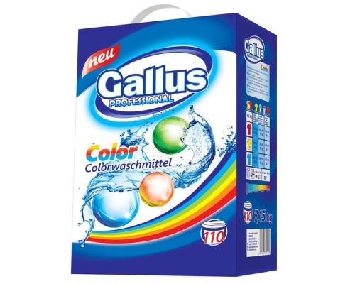 "Gallus" Стиральный порошок для стирки цветных тканей Color 7,15 кг/1/коробка (110стирок)