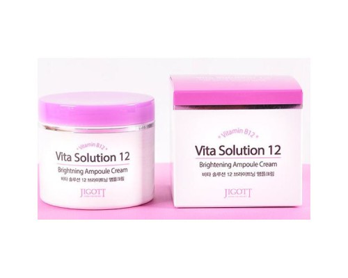280672 "Jigott" Vita Solution 12 Brightening Ampoule Cream Ампульный крем для улучшения цвета лица  100 мл 1/100