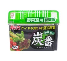 Kokubo "Deodorant Sumi-Ban" Дезодорант-поглотитель неприятных запахов для овощного отделения холодильника с древесным углём, 150 гр.
