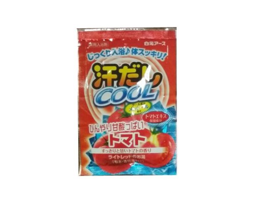 220481 "Hakugen Earth" "Asedashi COOL" Освежающая соль для ванны с экстрактом томата, пакетик 25 гр., 1/360