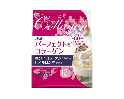 Asahi Perfect Collagen Powder Амино коллаген и гиалуроновая кислота, курс 60 дней