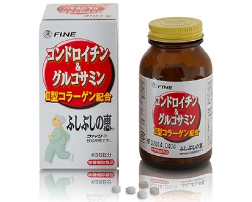 Fine Japan Хондроитин и глюкозамин, 545 шт