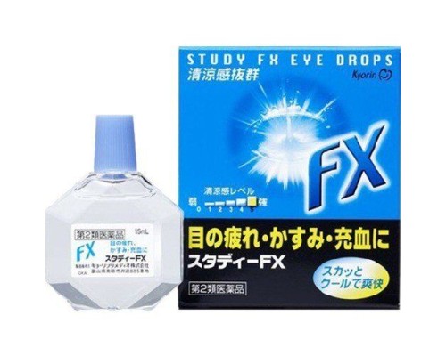 Глазные капли Kyorin Study FX Eye Drops освежающие, 15 мл