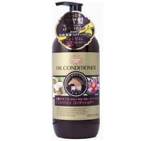 KUMANO Кондиционер для сухих волос Deve 3 Natural Oils Conditioner с 3 видами масел (лошадиное, кокосовое и масло камелии), без силикона, 480 мл