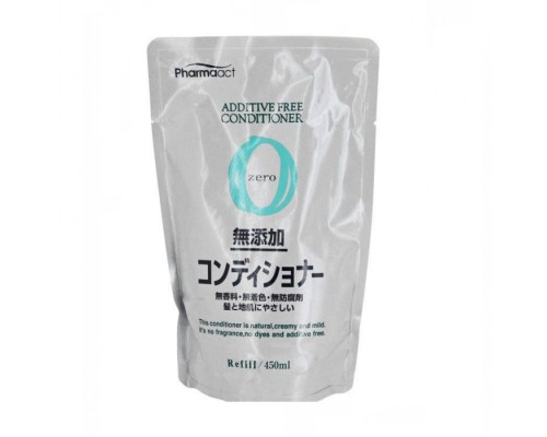 KUMANO Мягкий кондиционер Pharmaact Mutenka Zero без добавок для чувствительной кожи головы, сменная упаковка, 450 мл