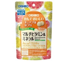 Orihiro Мультивитамины и минералы со вкусом тропических фруктов, 120 шт