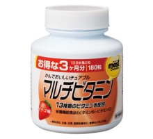 Orihiro Мультивитамины со вкусом клубники, 180 шт