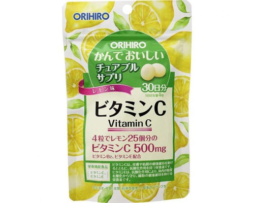 Orihiro Витамин С со вкусом лимона, 120 шт