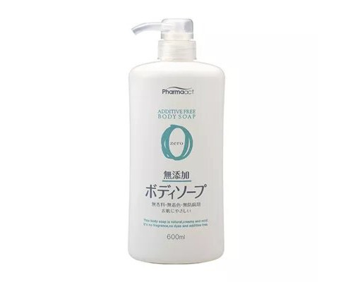 Kumano Жидкое мыло для тела Pharmaact Mutenka Zero без добавок, для чувствительной кожи, 600 мл