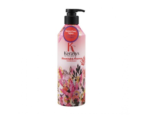 Парфюмированный шампунь KeraSys Perfumed Line  Blooming & Flowery Shampoo для увлажнения волос, 600 мл