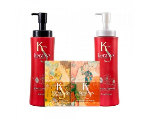 Подарочный набор KeraSys Oriental Premium Gift Set Ориентал №1 (шампунь 470 г + кондиционер 470 г + мыло 2 шт + подарочная коробка + пакет)